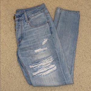 American Eagle High Waisted Ripped Boyfriend Jeans